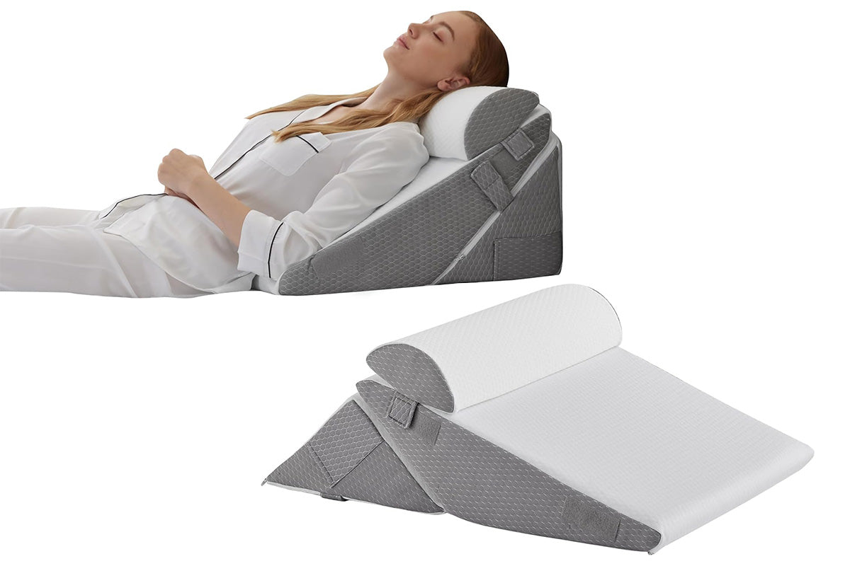 Wedge Pillow Headboard for After Surgery Adjustable Wedge Pillow for Acid Reflux Relief