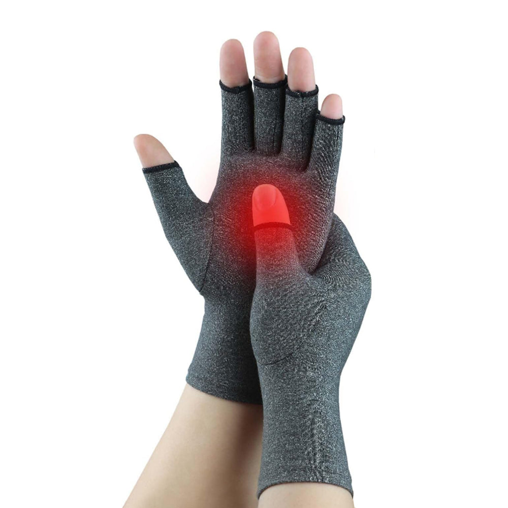 Fingerless Arthritis Compression Gloves Finger Pain Support