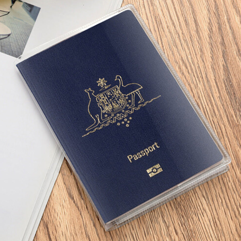5 Pack Passport Cover Transparent Protector Case with Card Slots