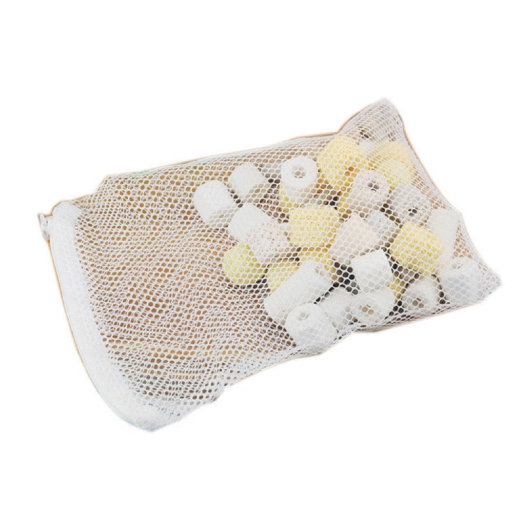 10Pcs Nylon Mesh Aquarium Filter Media Bags with Zipper for Fish Tank Pond
