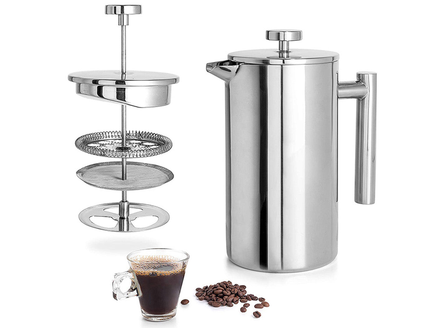 Stainless Steel French Press Coffee Maker French Press Kettle Coffee Pot