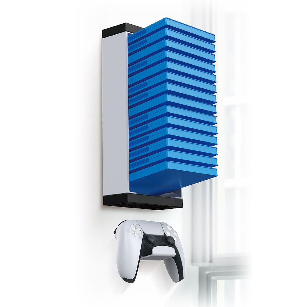Game Case Storage Shelf Controller Wall Mount Holders for PS4 PS5 Xbox Switch