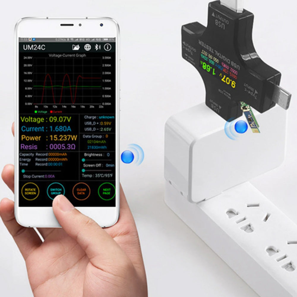 USB C Tester Type-C PD Digital Voltage Current Power Meter Detector