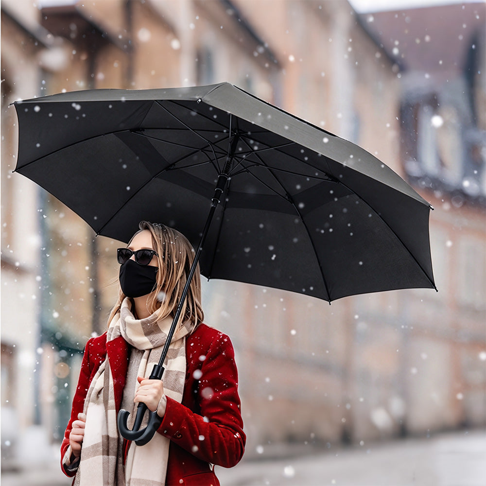 Extra Large Auto Open Double-Layer Golf Umbrella Windproof 30-Inch