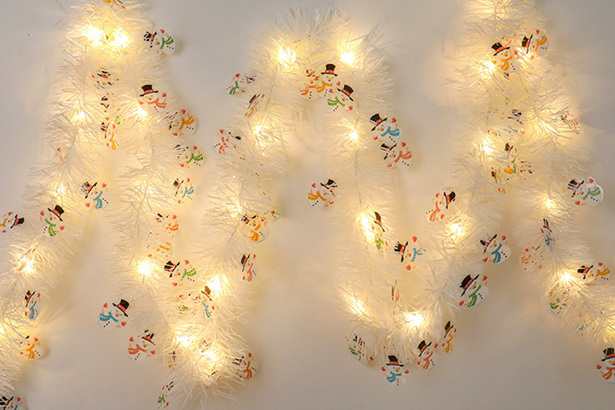 5M Christmas LED Garland with 50 Warm White Lights for Indoor Outdoor Tree Decoration