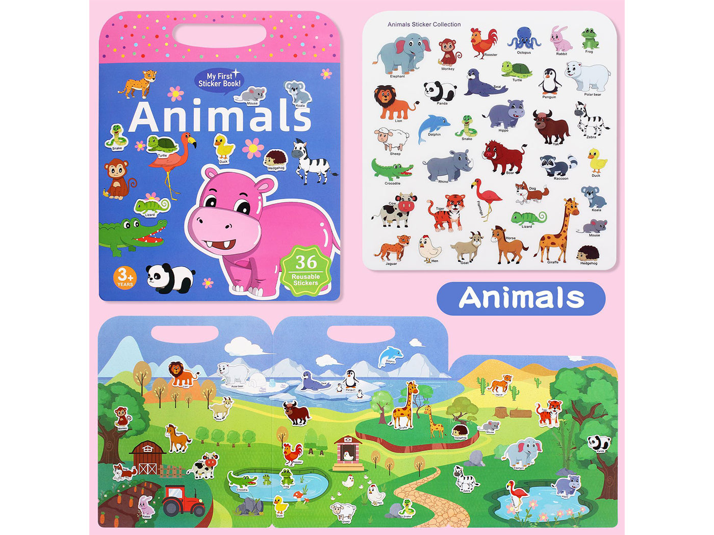 Reusable Jelly Sticker Books for Toddlers