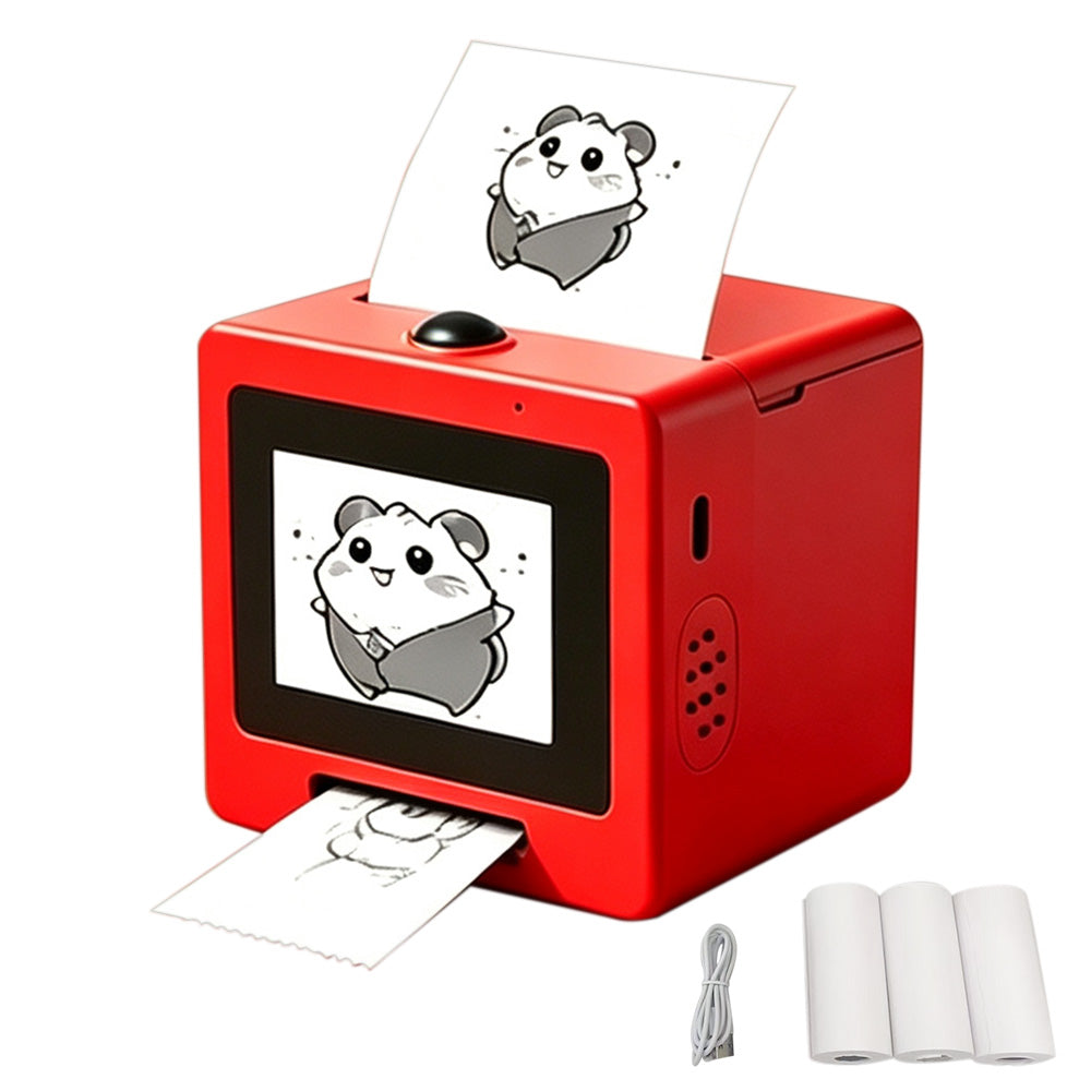 AI Voice Thermal Mini Inkless Sticker Printer with 24inch Screen