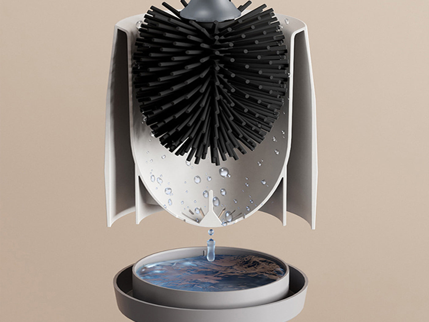 Toilet Brush with Quick Drying Holder