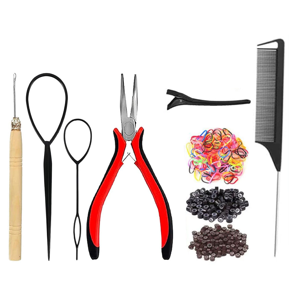 120cm 18-Color Hair Tinsel Kit Heat-Resistant Colored Hair Glitter for Girls