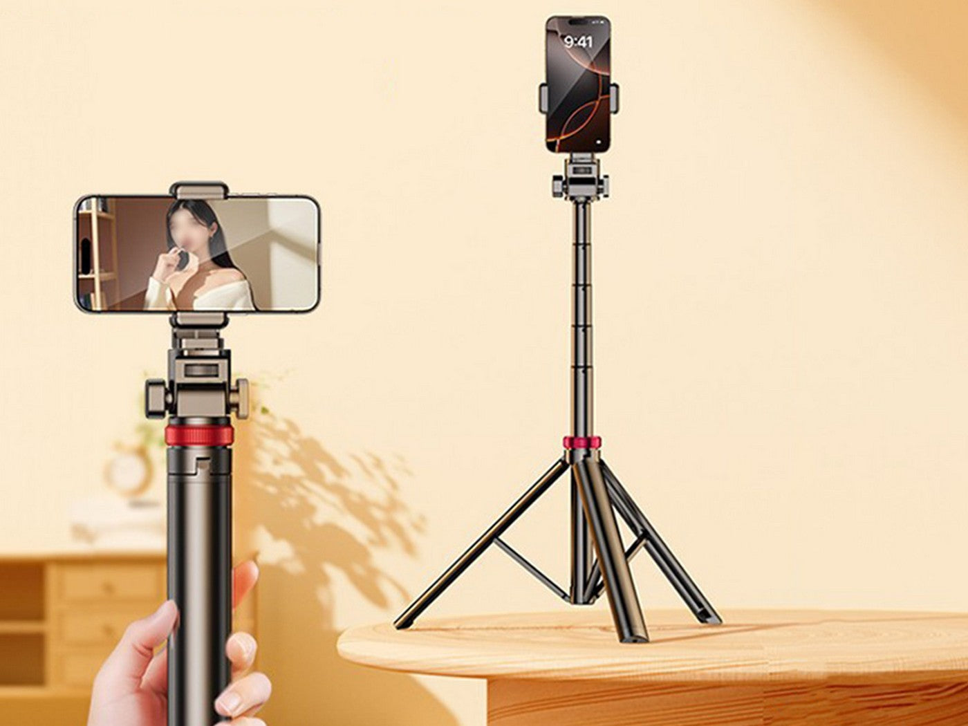 Extendable Selfie Stick Tripod Phone Tripod Phone Tripod Stand Travel Tripod