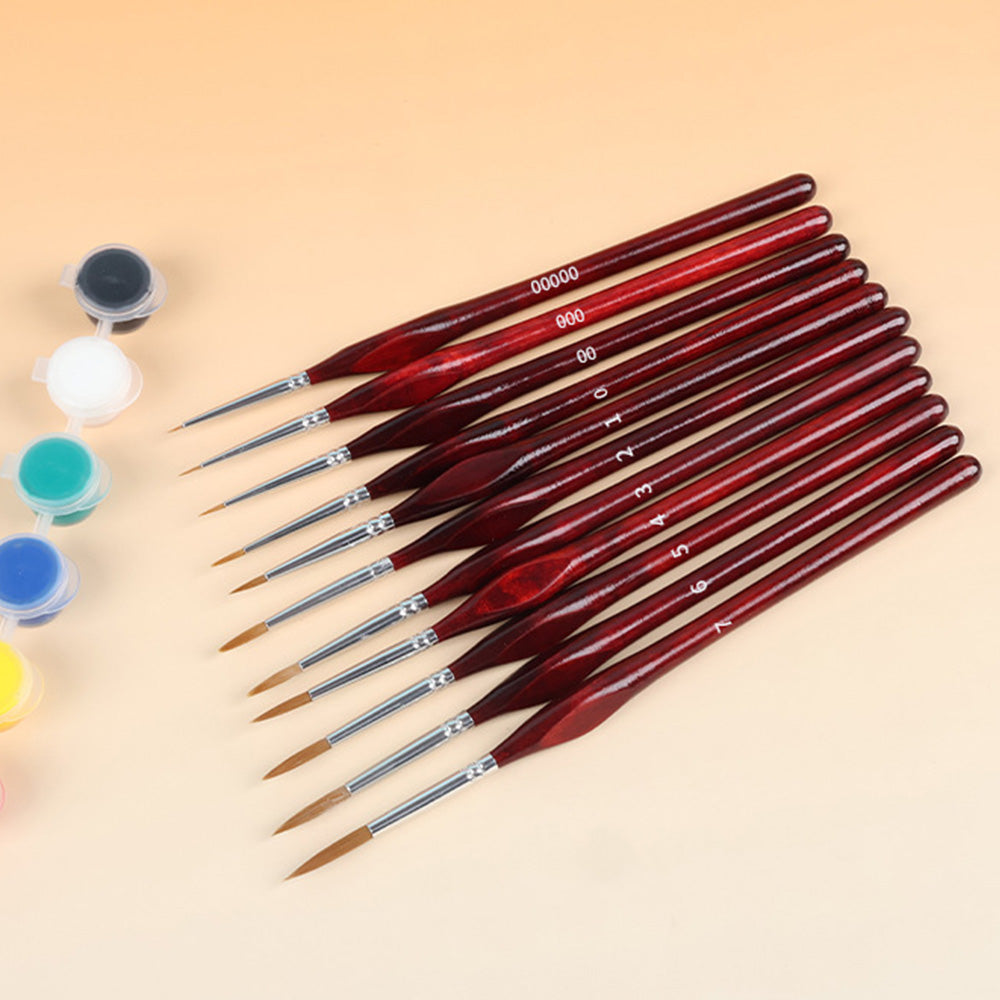 11 PCS Artist Paint Brush Set Detail Painting Brush for Watercolor Acrylic Oil