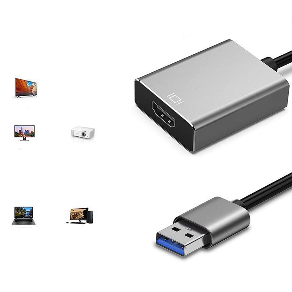 USB 3.0 To HDMI Adapter Multi-Monitor Cable HD Converter Cable For Windows 7 And Above
