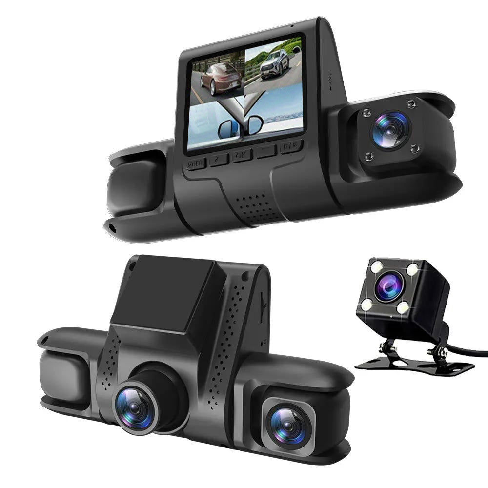 4 in 1 Dash Cam 1080P Front and Rear Left Right Camera 2.4 inch Screen with Night Vision