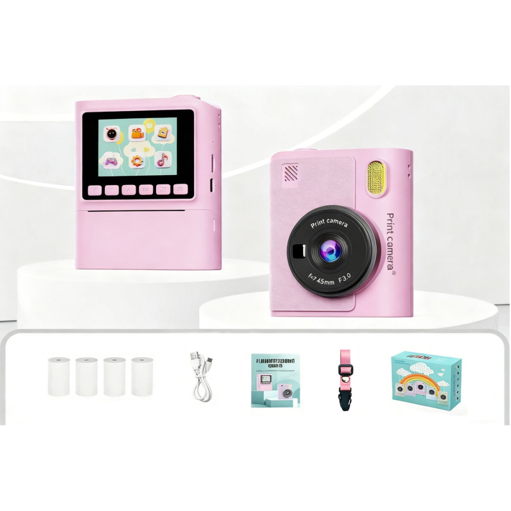 Instant Print Camera HD Video Recorder Support Monochrome Printing