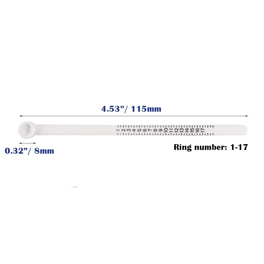 4Pcs Ring and Bracelet Sizer Measuring Tool with Magnifying Function