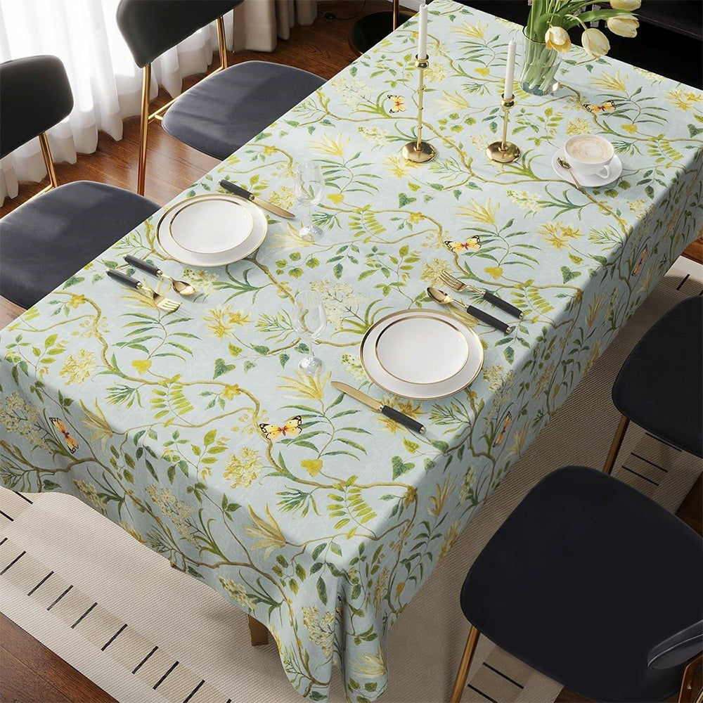 PVC Waterproof Oil Proof Tablecloth Clean Dining Cover-Style 1