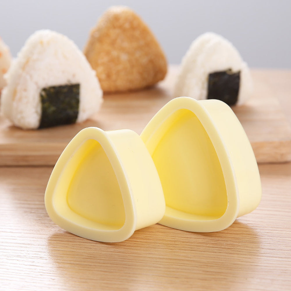 4Pcs Triangle Rectangle Onigiri Molds Musubi Maker Kit with Rice Spoon