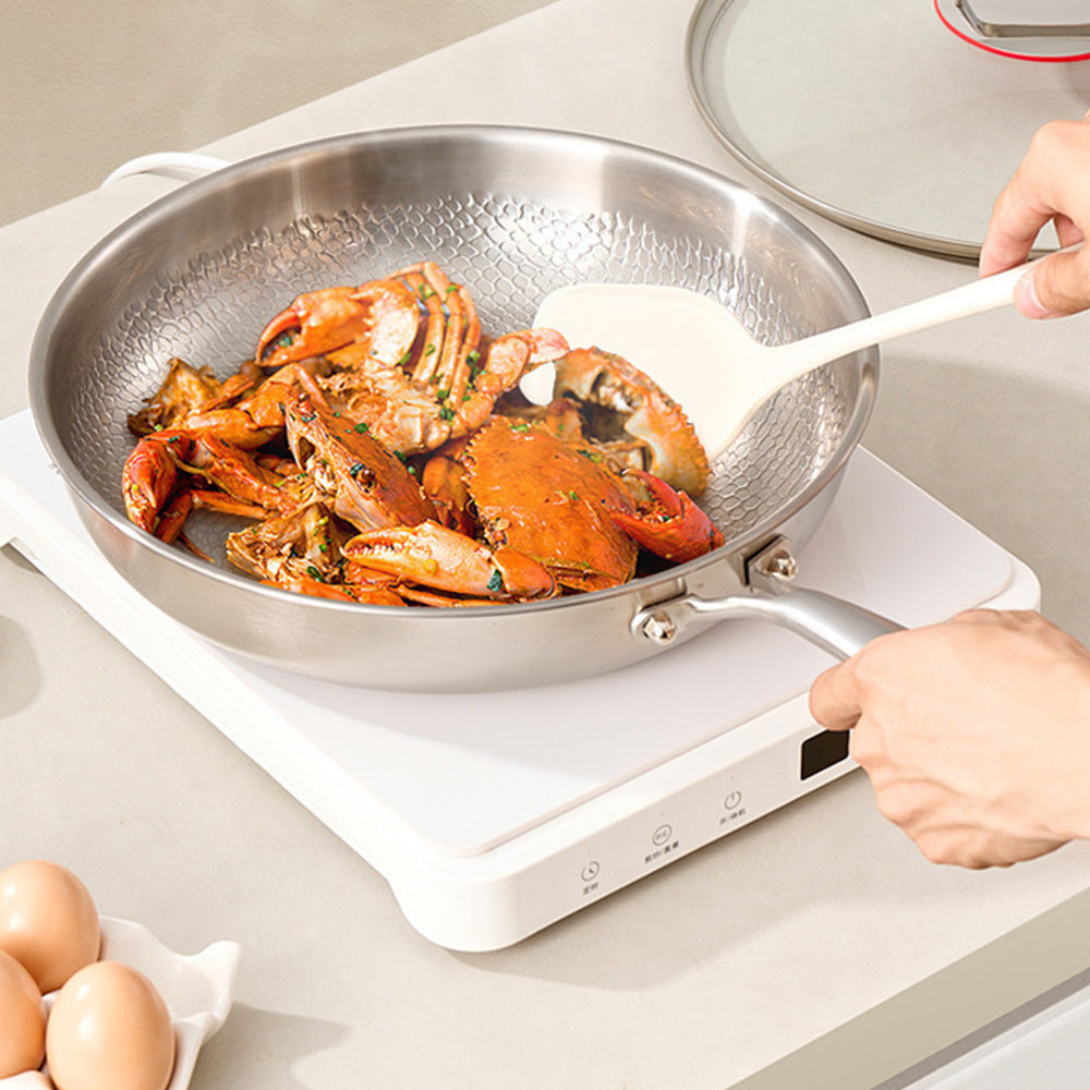 Stainless Steel Frying Pan Nonstick PFAS Free Oven Safe 1000F All Stoves