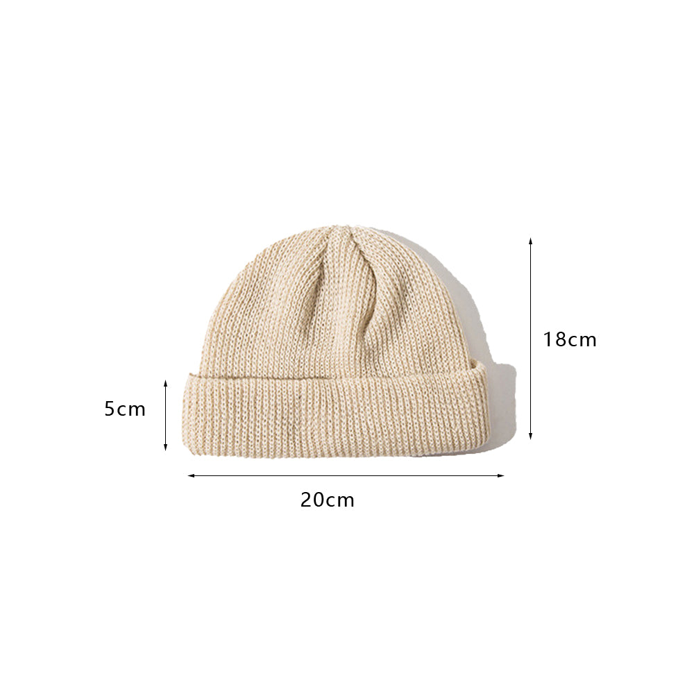 Winter Warm Fisherman Beanie Roll Up Edge Hat