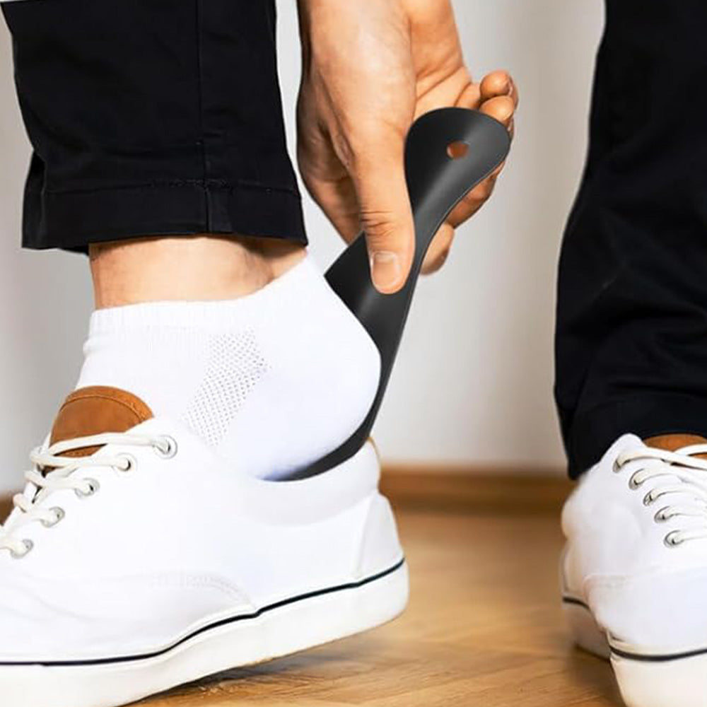2Pcs 19cm Stainless Steel Shoe Horn No Bend Unisex