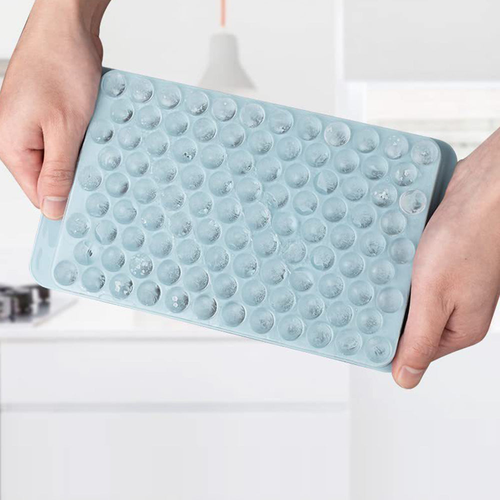 104 Grid Ice Ball Tray with Storage Bin Scoop Stackable Ice Cube Mold Set