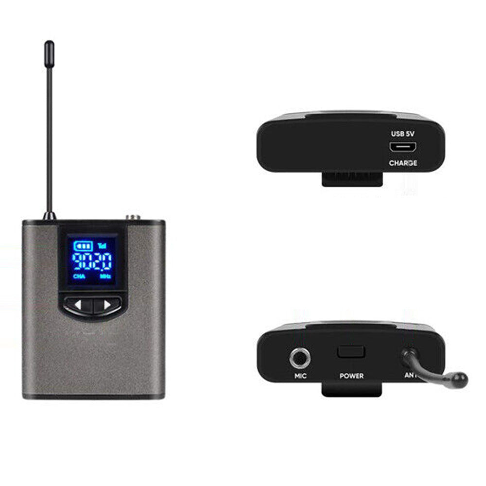 Wireless Lavalier Microphone with UHF System for Clear Audio Recording
