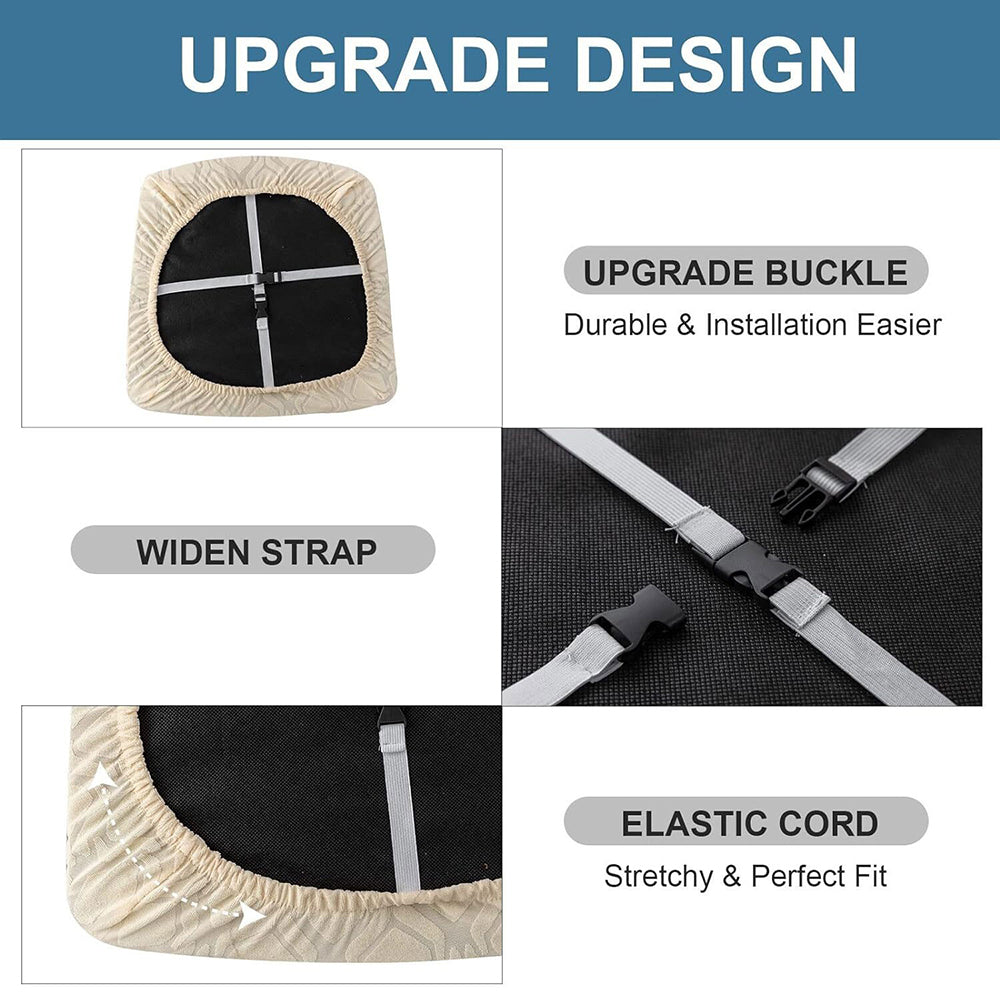 Water Resistant Stretchable Dining Chair Seat Covers