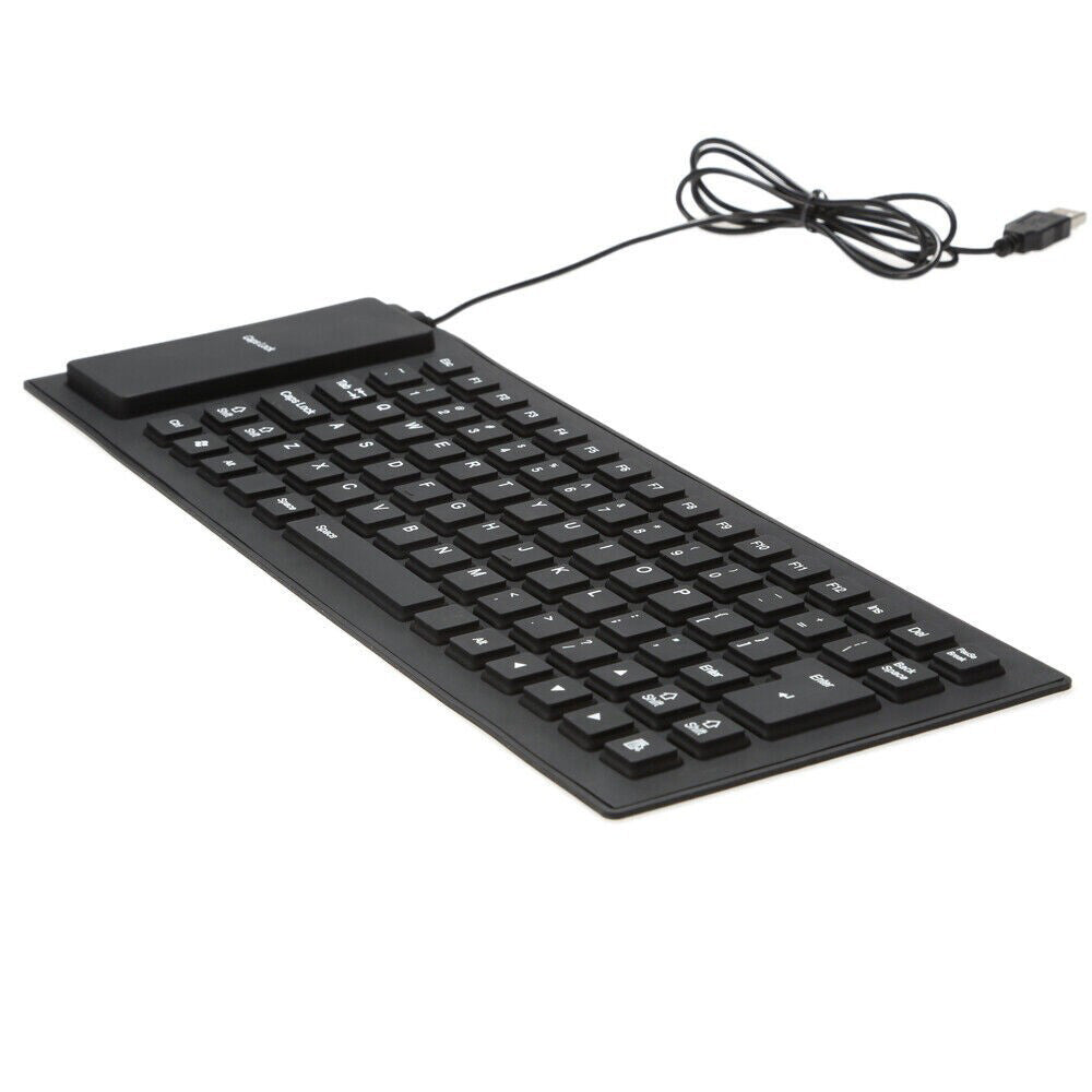 Waterproof Silicone Foldable Flexible Full Size USB Keyboard