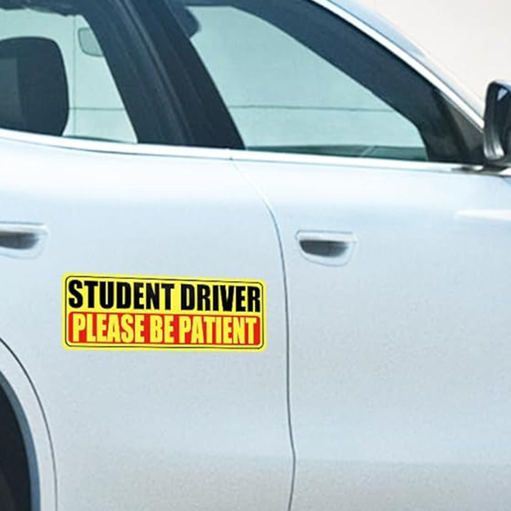 5Pcs Student Driver Reflective Please Be Patient Car