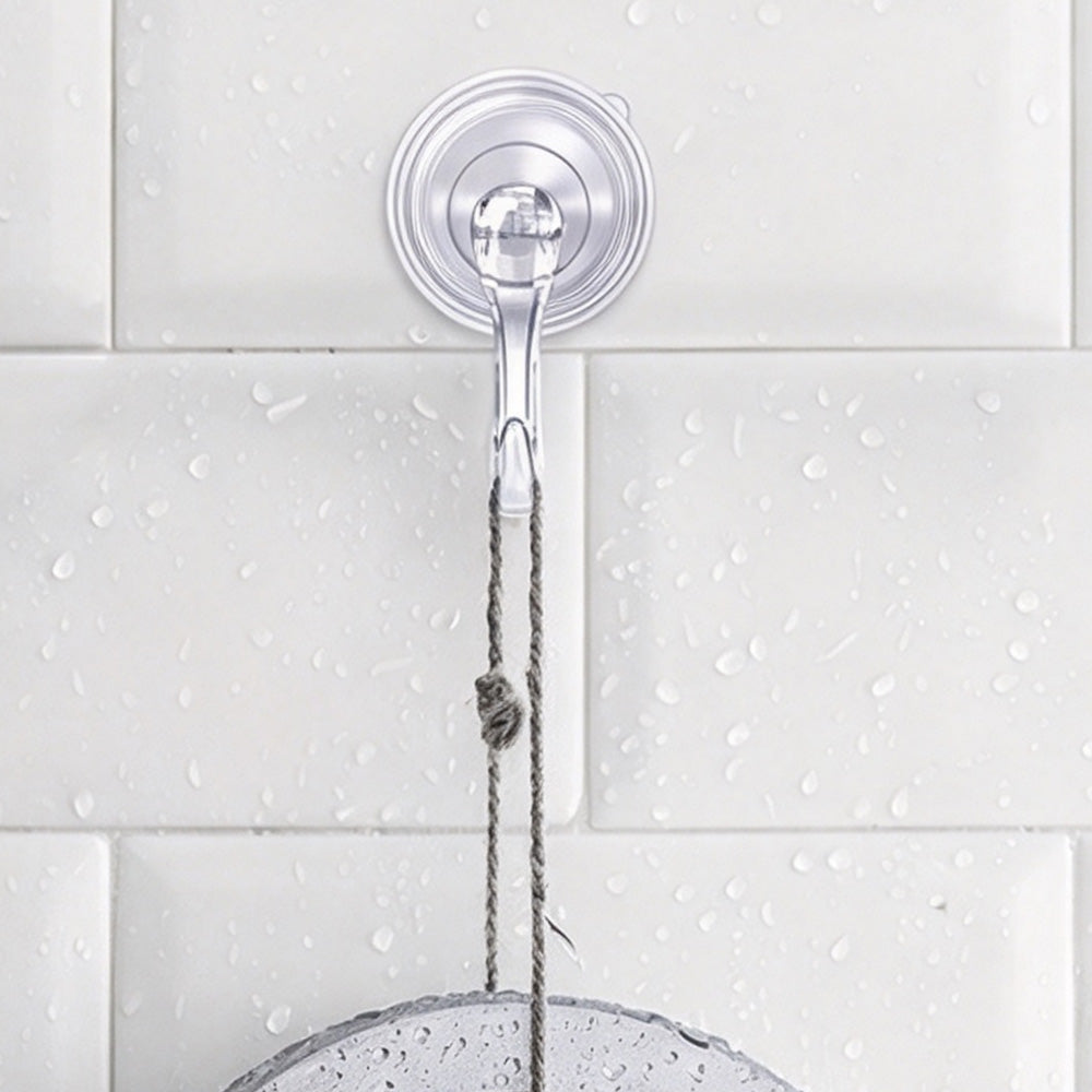 5 Clear Suction Cup Christmas Wreath Hooks for Window and Tile Decor