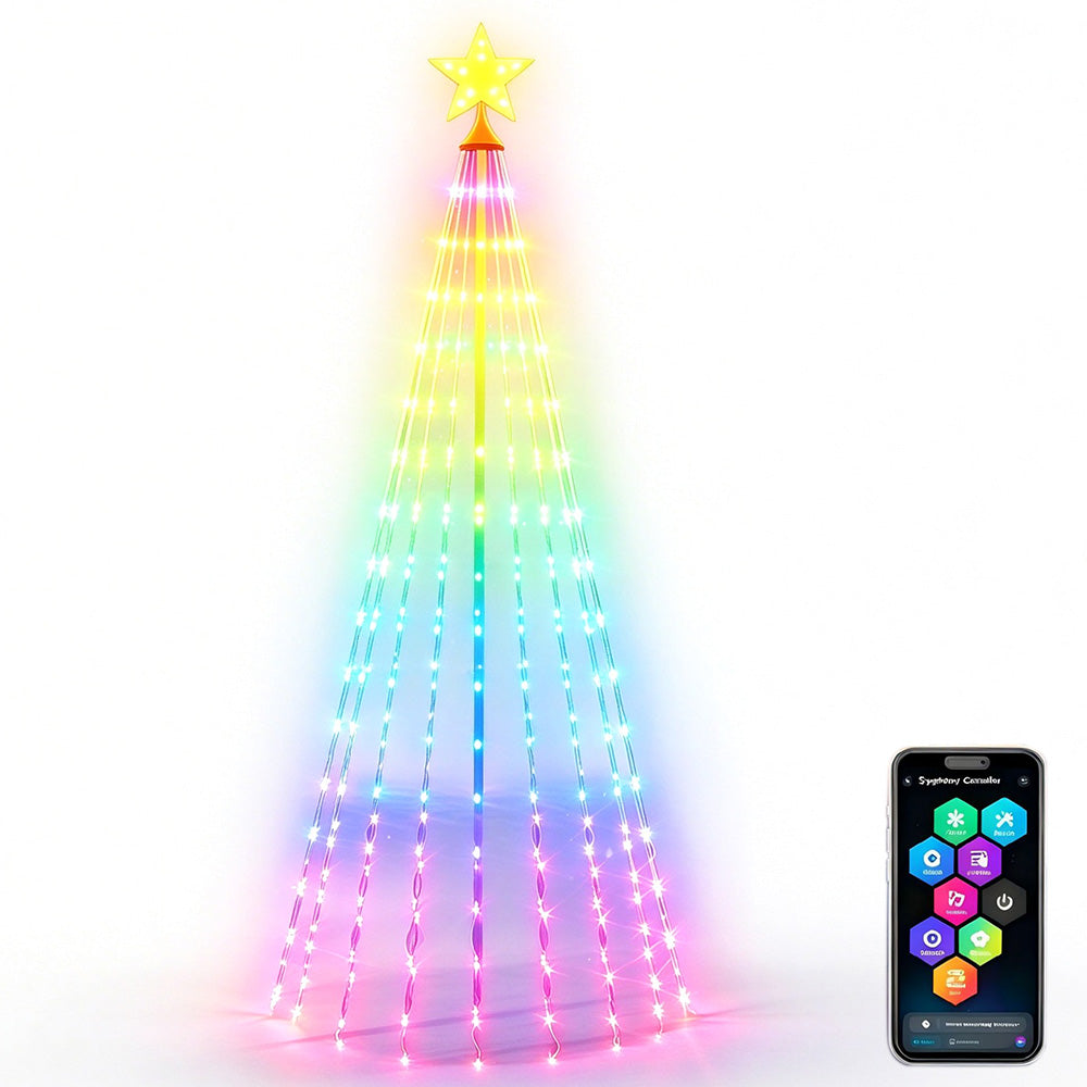 Bluetooth App Programmable USB Christmas Tree Pixel LED Lights with Music Sync