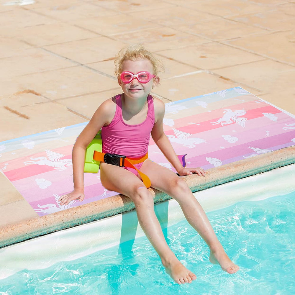 Unicorn Print Soft Microfiber Beach Towel