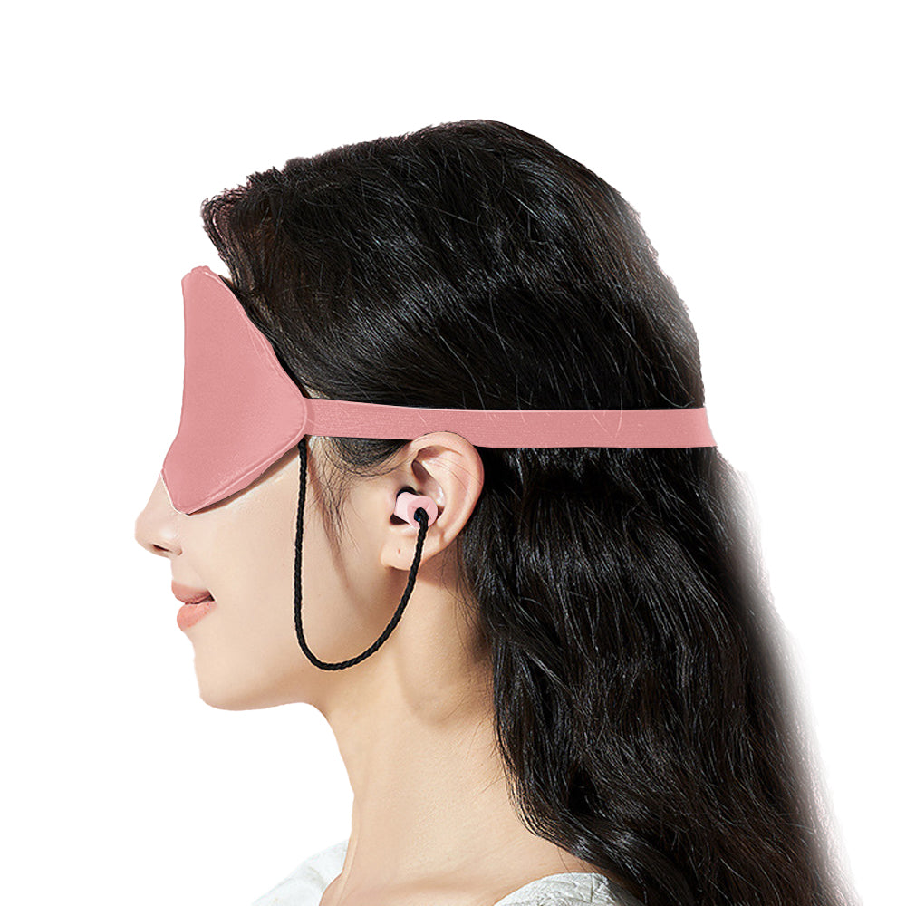 Soft Curved Sleep Eye Masks with Adjustable Strap Soft Foam Ear Plugs