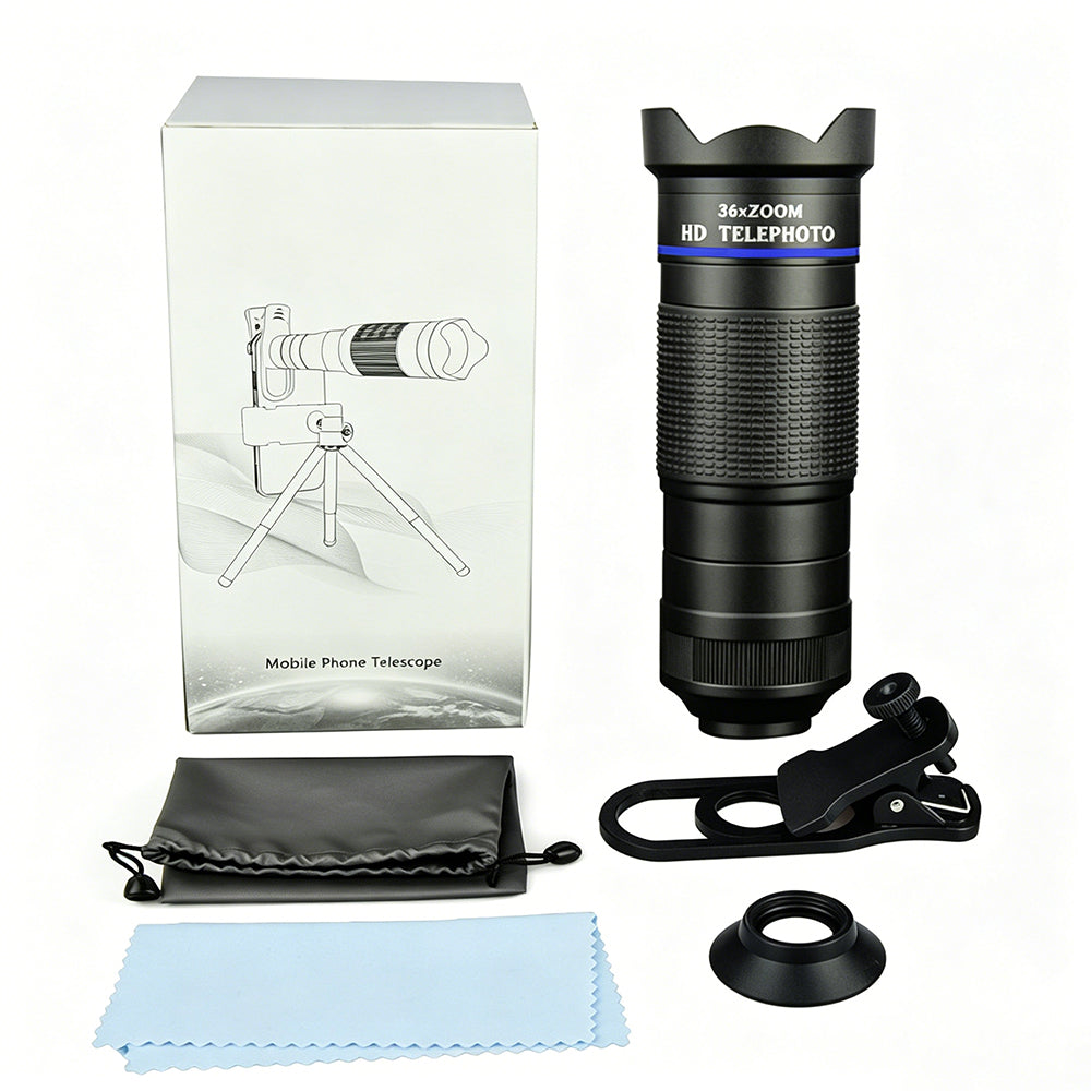 36X Telephoto Lens for Phone with Adjustable Zoom for Concert Photography