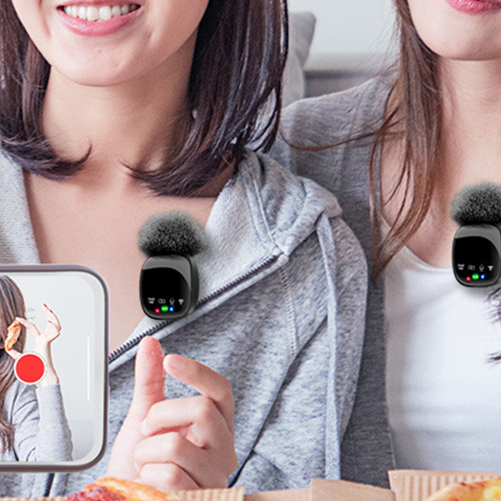 Wireless Lavalier Microphone for iPhone Android Camera Recording Live Streaming YouTube TikTok
