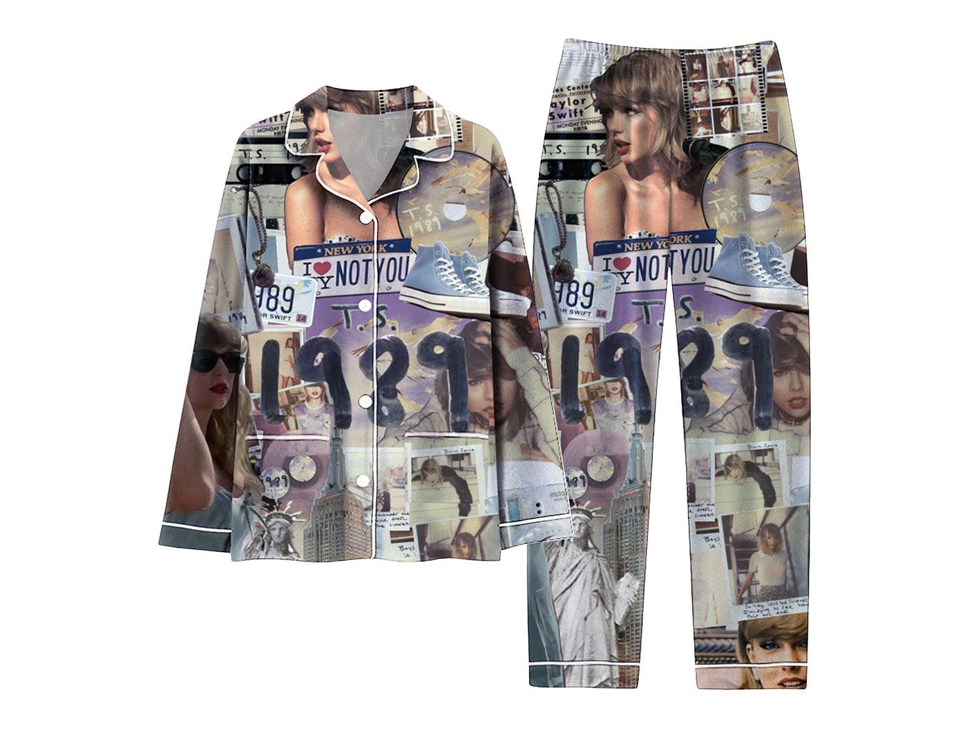 Taylor Swift Inspired Women's Sleepwear Long Sleeve Pajama Set