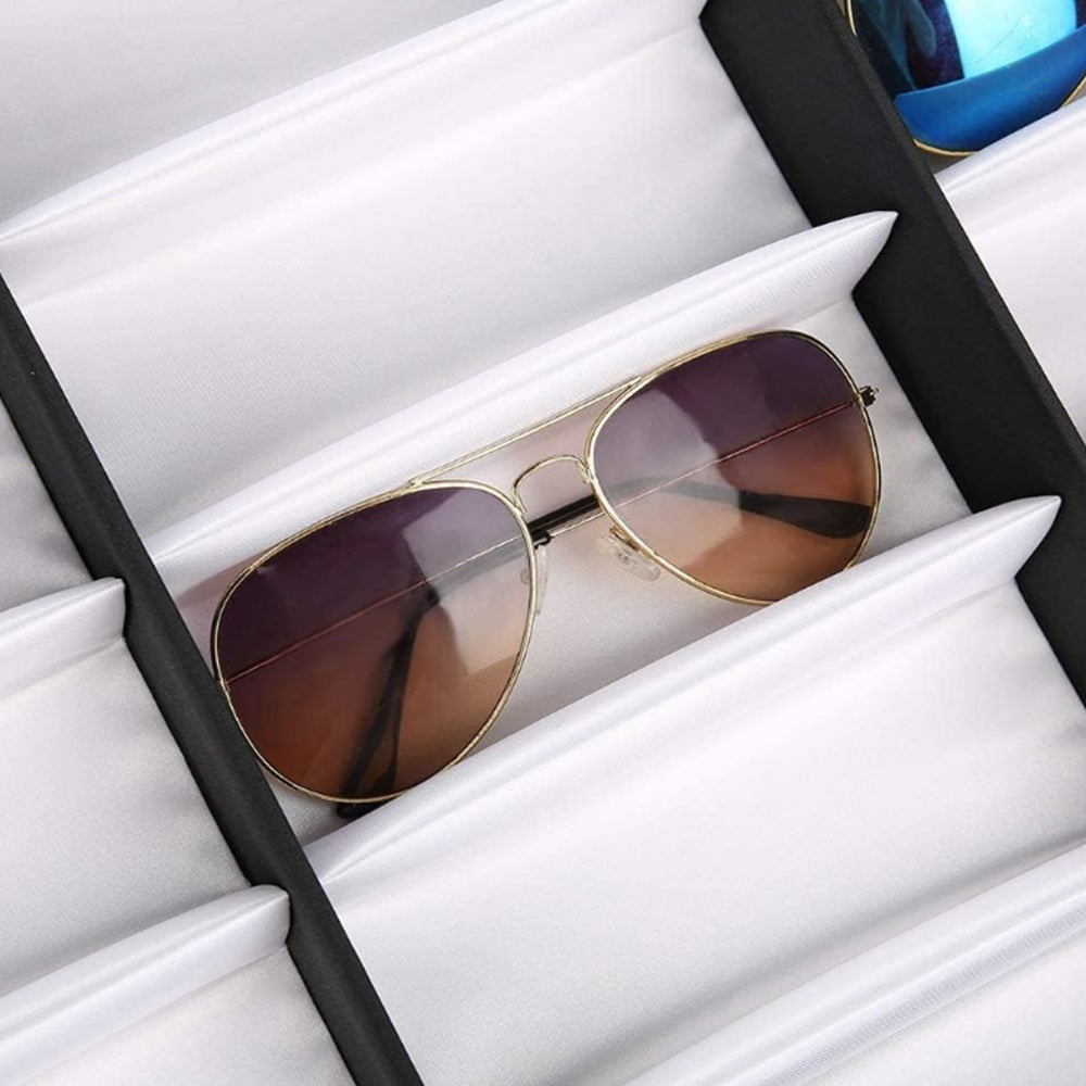 18 Grid Eye Glasses Case Eyewear Sunglasses Display Storage Box Eyewear Stand Display Case