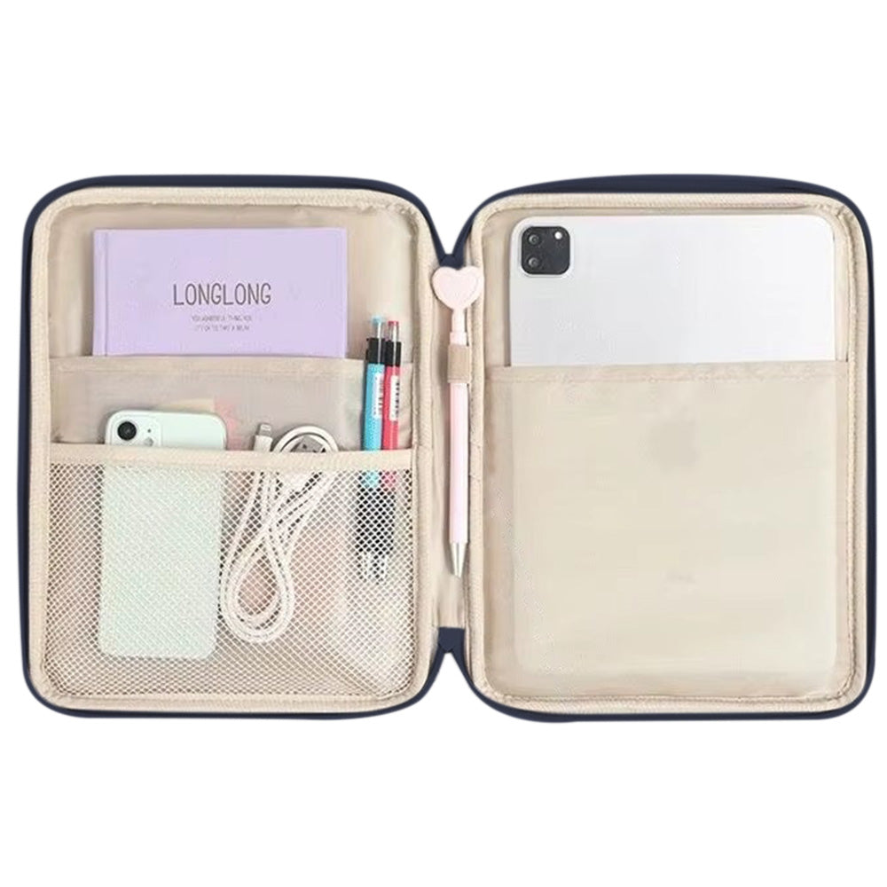 Tablet Sleeve Bag Portable Protective Case for 11 Inch 13 Inch Tablets Pads-Dark Blue