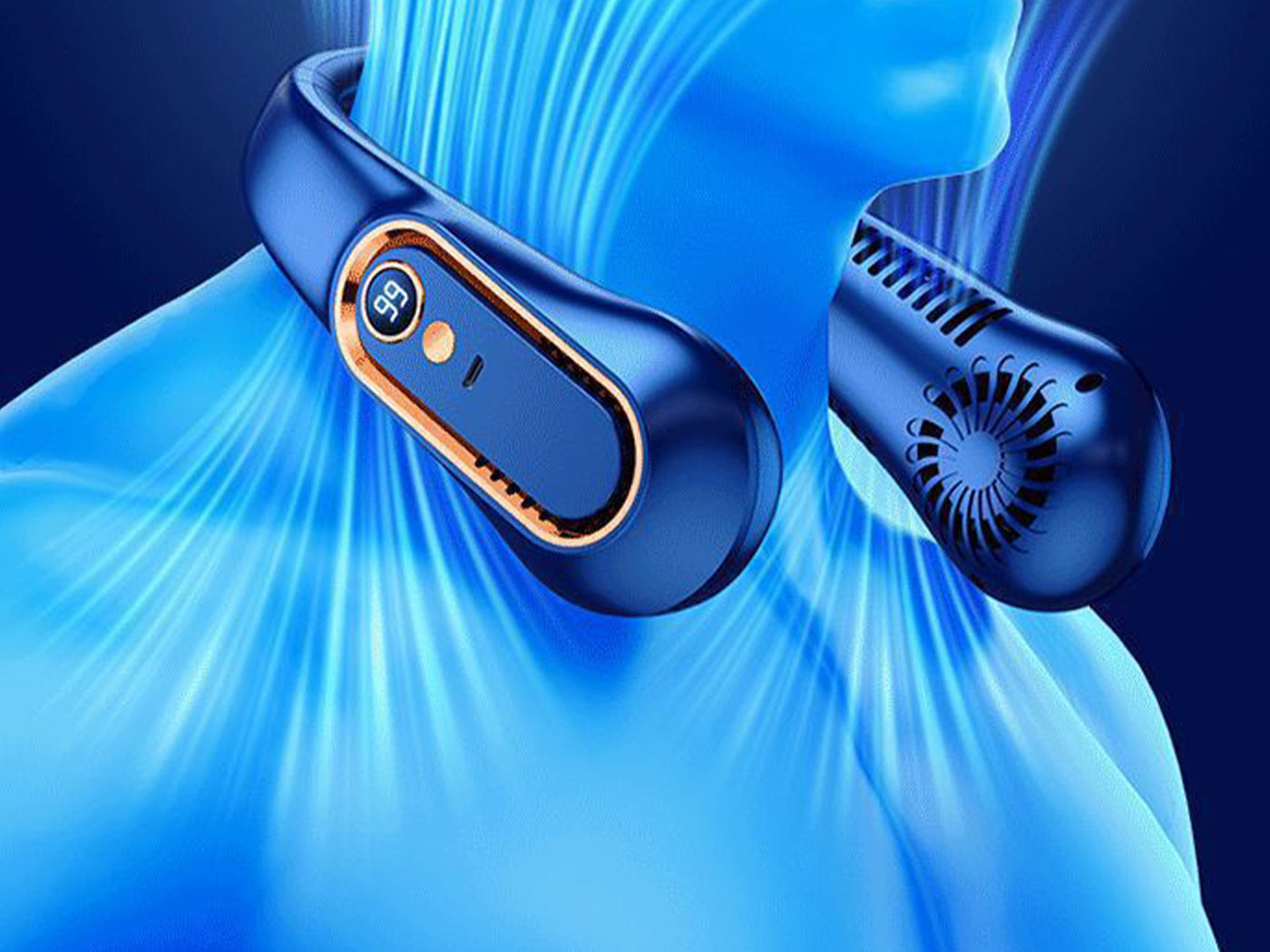 Up Down Airflow Neck Fan USB Neck Air Conditioner Personal Fan