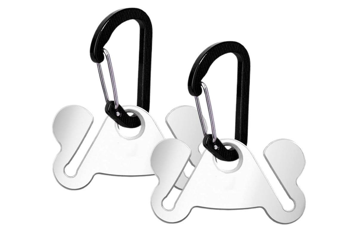 2PCS Metal Dog Poop Bag Holder Clip for Leash Hands Free Waste Disposal