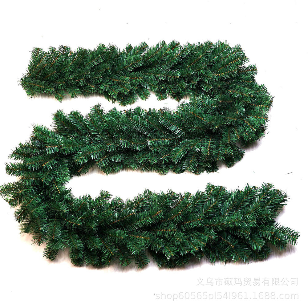 Christmas Pine Garland String Light LED Lighted Garland Artificial Pine Rattan Stairs Fireplace Decor Xmas Decoration