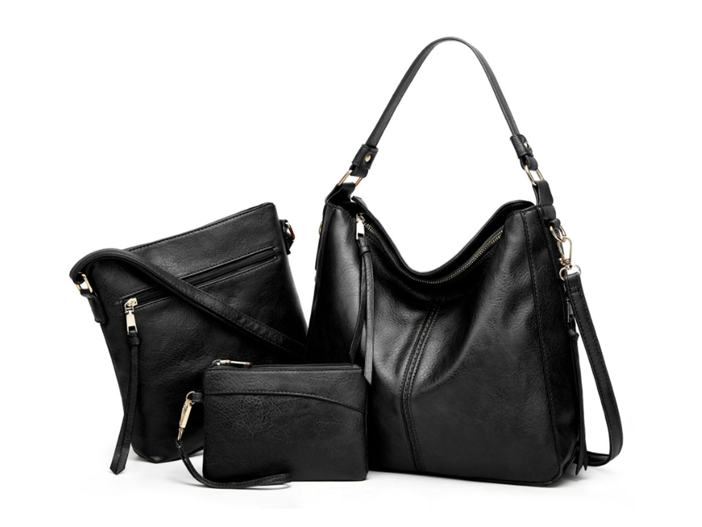 Leather Handbags Shoulder Bag and Purse Set for Women Gifts
