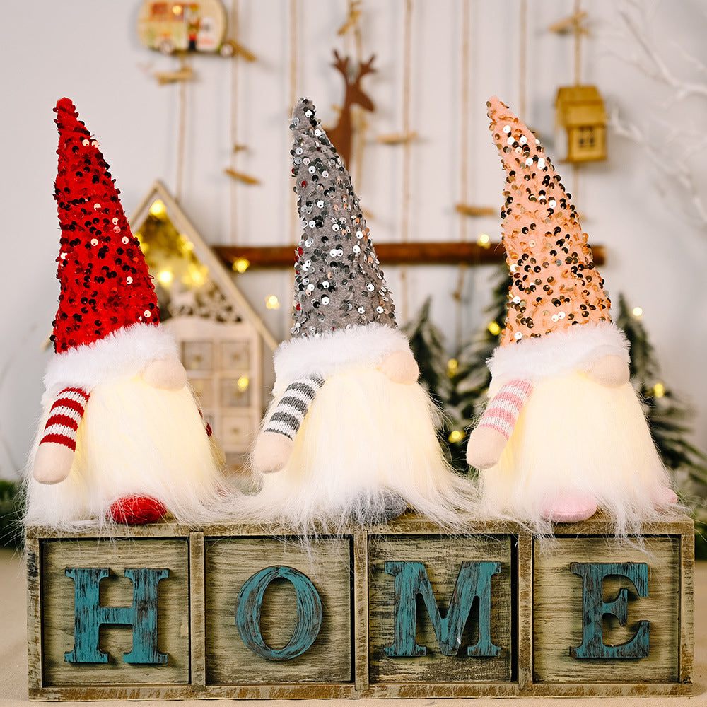 Christmas Gnome Santa Light with Bling Hat