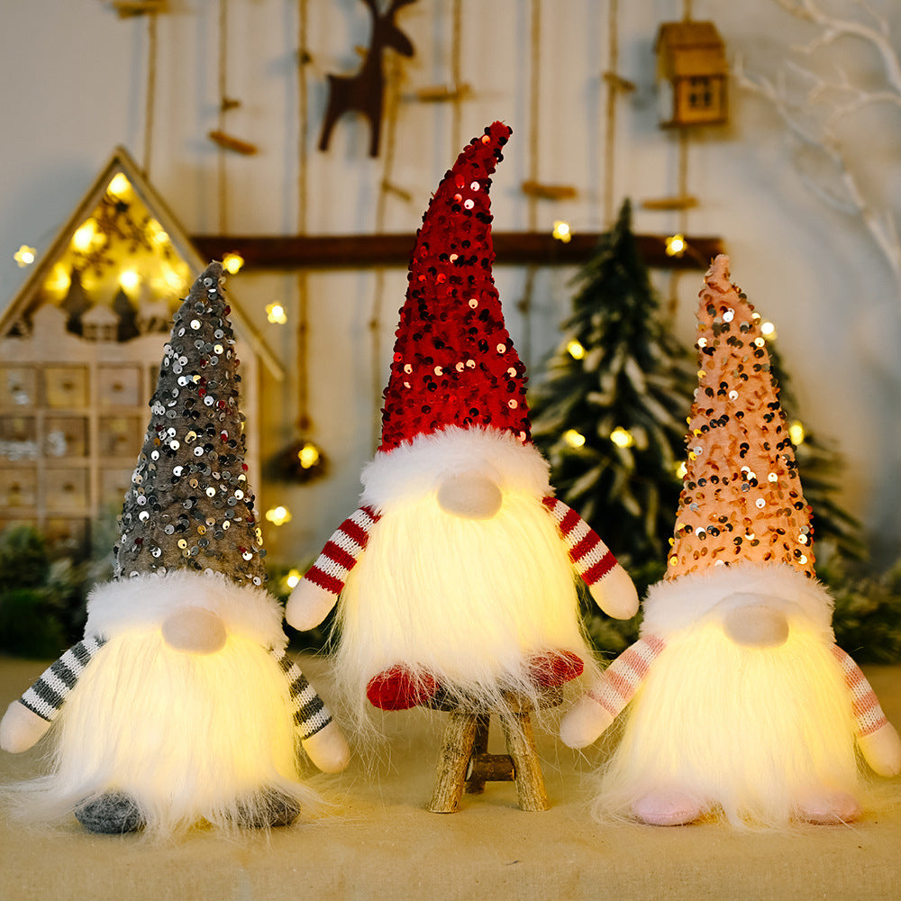 Christmas Gnome Santa Light with Bling Hat