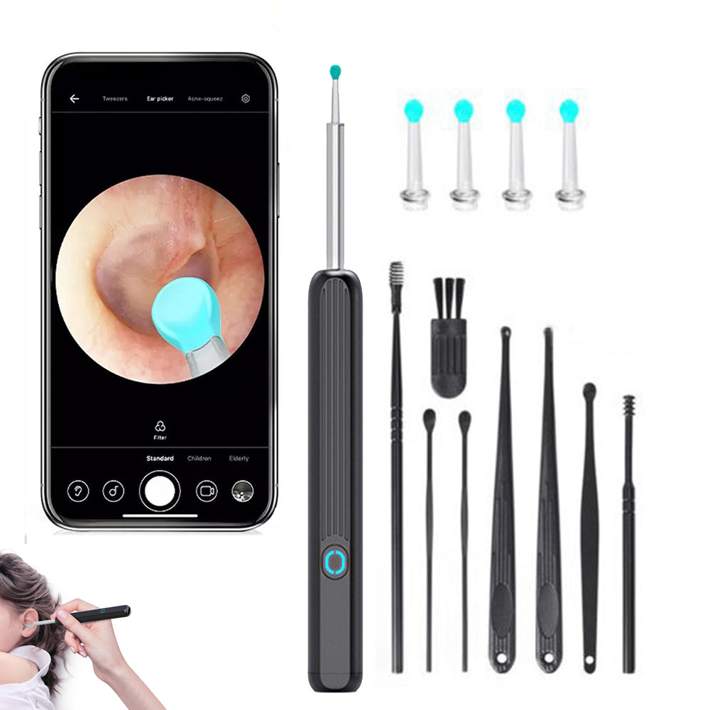 Ear Wax Removal Electric Ear Washer Kit with Visual Camera and Light