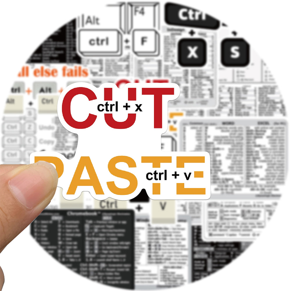 60Pcs Laptop Keyboard Shortcuts Stickers DIY Phone Shortcuts Decal