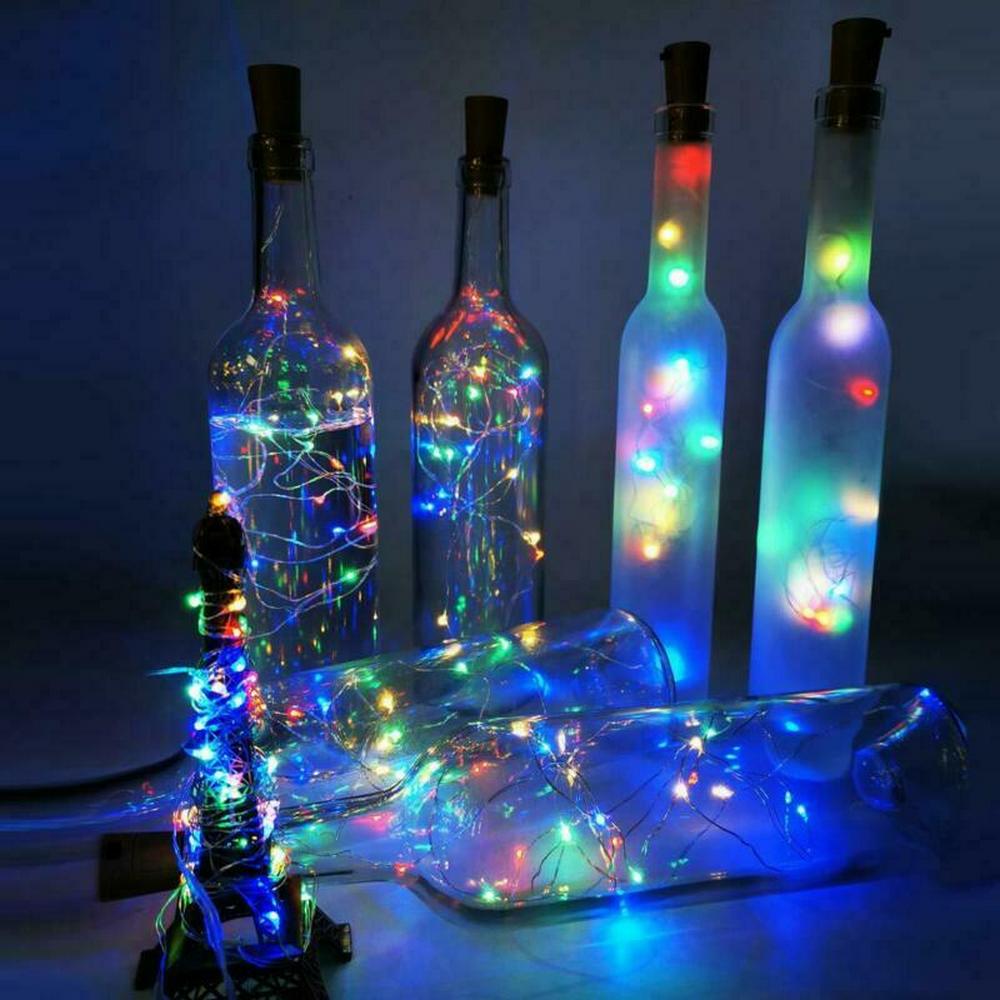 10Pcs 20 LED Wine Cork Stopper Copper Wire String Lights