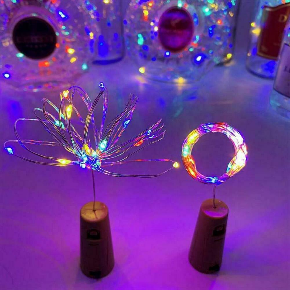 10Pcs 20 LED Wine Cork Stopper Copper Wire String Lights