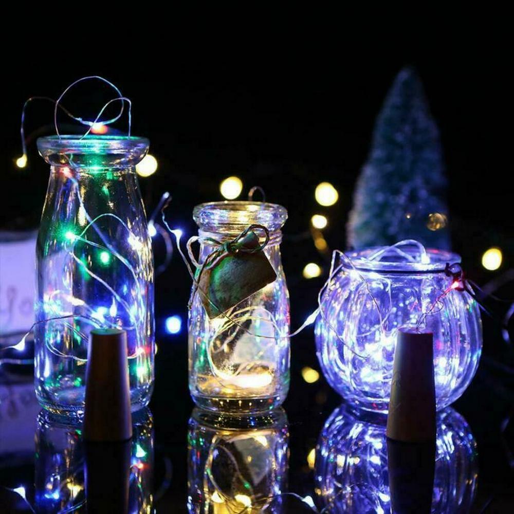 10Pcs 20 LED Wine Cork Stopper Copper Wire String Lights