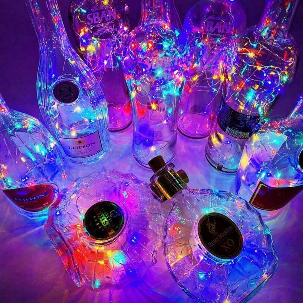 10Pcs 20 LED Wine Cork Stopper Copper Wire String Lights